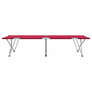 Skládací kempingová postel 2 pcs Červená 194 x 62,5 x 42,5 cm - obrázek 7