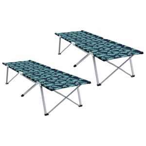 Skládací kempingová postel 2 pcs Les 194 x 62,5 x 42,5 cm - obrázek 2