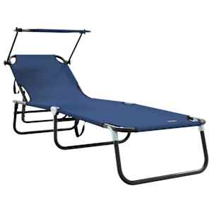 vidaXL Kokkupandav lamamistool Sinine 190 x 57 x 81 cm oxford