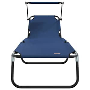 Skládací lehátko 2 pcs Modrá 190 x 57 x 81 cm oxford - obrázek 5