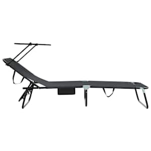 Skládací lehátko 2 pcs Černá 190 x 57 x 81 cm oxford - obrázek 6