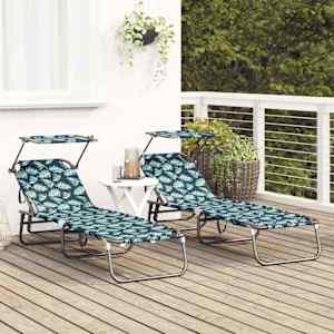 Skládací lehátko 2 pcs Vícebarevný 190 x 57 x 81 cm oxford - obrázek 3