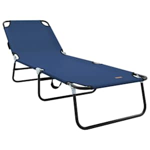 vidaXL Kokkupandav lamamistool Sinine 188 x 57 x 86,5 cm Pol&uuml;ester