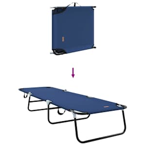Skládací lehátko Modrá 188 x 57 x 86,5 cm Polyester - obrázek 8