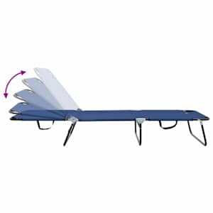 Skládací lehátko Modrá 188 x 57 x 86,5 cm Polyester - obrázek 9