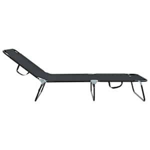 Skládací lehátko Černá 188 x 57 x 86,5 cm Polyester - obrázek 5