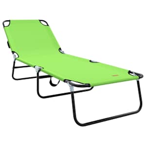vidaXL Kokkupandav lamamistool Roheline 188 x 57 x 86,5 cm Pol&uuml;ester