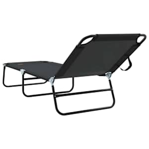 Skládací lehátko 2 pcs Černá 188 x 57 x 86,5 cm Polyester - obrázek 7