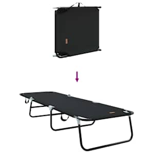 Skládací lehátko 2 pcs Černá 188 x 57 x 86,5 cm Polyester - obrázek 9