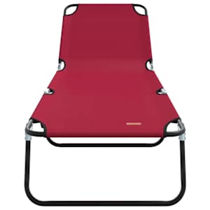 Skládací lehátko 2 pcs Červená 188 x 57 x 86,5 cm Polyester - obrázek 5