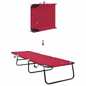 Skládací lehátko 2 pcs Červená 188 x 57 x 86,5 cm Polyester - obrázek 9