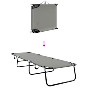 Skládací lehátko 2 pcs Šedá 188 x 57 x 86,5 cm Polyester - obrázek 9