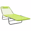 vidaXL Kokkupandav lamamistool Roheline 182 x 55 x 85,5 cm Tekstileen
