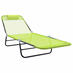 vidaXL Kokkupandav lamamistool Roheline 182 x 55 x 85,5 cm Tekstileen