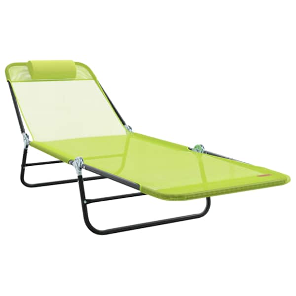 vidaXL Kokkupandav lamamistool Roheline 182 x 55 x 85,5 cm Tekstileen