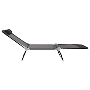 Skládací lehátko 2 pcs Černá 182 x 55 x 85,5 cm Textilen - obrázek 6