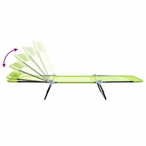 Skládací lehátko 2 pcs Zelená 182 x 55 x 85,5 cm Textilen - obrázek 10