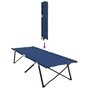 Skládací kempingová postel Modrá 206 x 76 x 74 cm Oxford a Ocel - obrázek 9