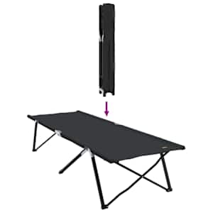 Skládací kempingová postel Černá 206 x 76 x 74 cm Oxford a Ocel - obrázek 9