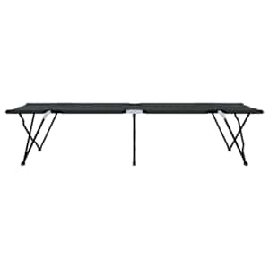 Skládací kempingová postel Černá 206 x 76 x 74 cm Oxford a Ocel - obrázek 6