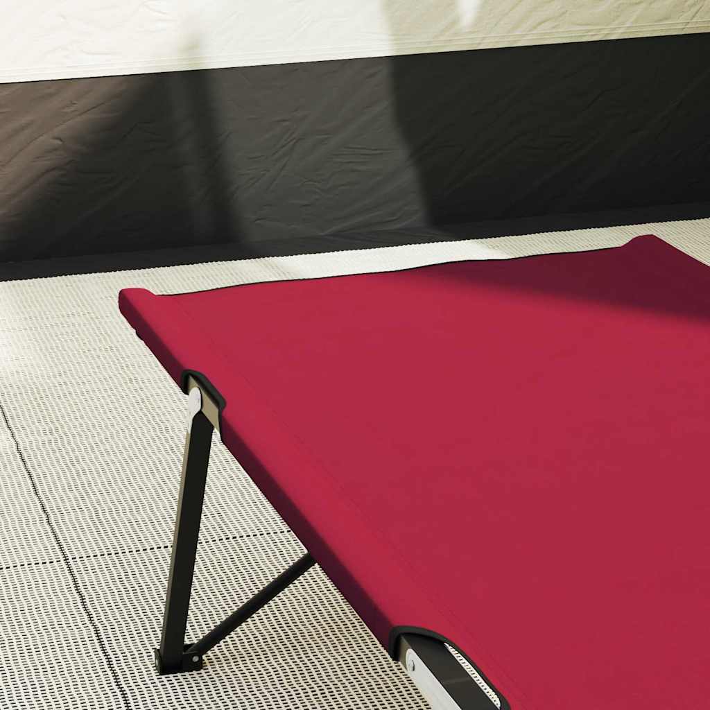 Összecsukható Kemping Ágy Piros 206 x 76 x 74 cm Oxford szövet 