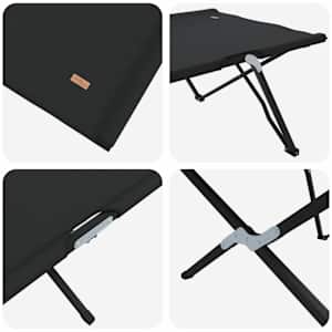 Skládací kempingová postel 2 pcs Černá 206 x 76 x 74 cm - obrázek 9