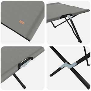 Skládací kempingová postel 2 pcs Šedá 206 x 76 x 74 cm - obrázek 9