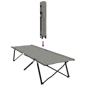 Skládací kempingová postel 2 pcs Šedá 206 x 76 x 74 cm - obrázek 10
