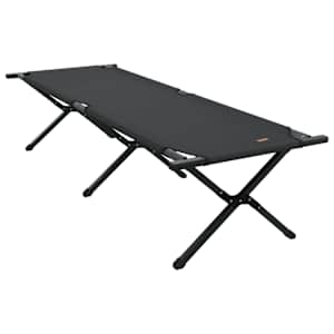vidaXL Kokkupandav telkimise voodi Must 193 x 69 x 45 cm