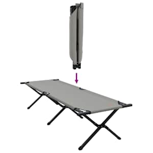 Skládací kempingová postel 2 pcs Šedá 193 x 69 x 45 cm - obrázek 11