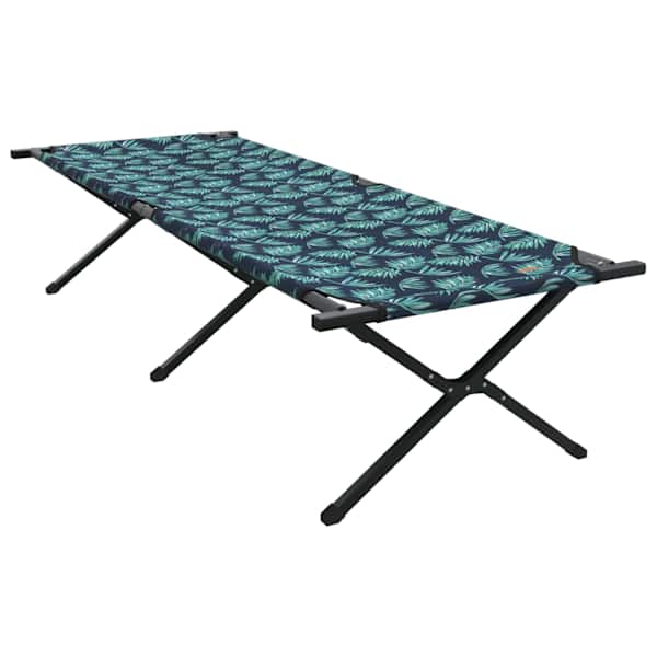 vidaXL Kokkupandav telkimise voodi Leht Mets 210 x 80 x 46 cm