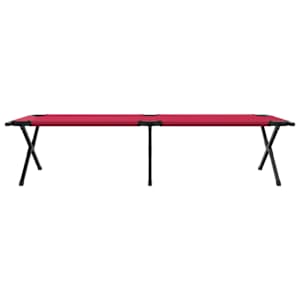 Skládací kempingová postel 2 pcs Červená 210 x 80 x 46 cm - obrázek 7