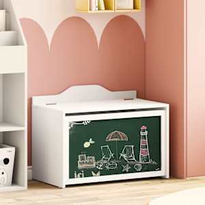 Škatla za shranjevanje z napisi na prednji strani ROROS Bela