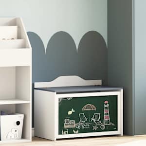 Škatla za shranjevanje z napisi na prednji strani ROROS