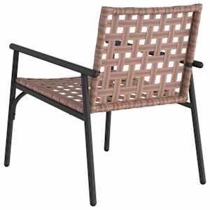 Zahradní křeslo 2 pcs Hnědá 78 x 55,5 x 75,5 cm polyratan - obrázek 7
