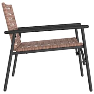 Zahradní křeslo 2 pcs Hnědá 78 x 55,5 x 75,5 cm polyratan - obrázek 6