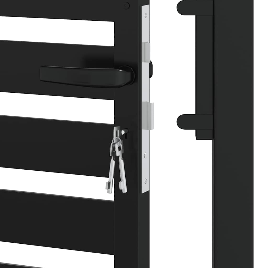 Patio Gate Lockable Black 39.4x59.1" Aluminium vidaXL