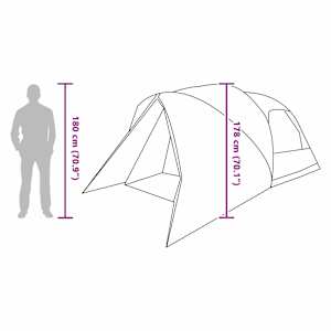 Domek pro 4 osoby se střechou Zelená 455 x 252 x 178 cm - obrázek 12