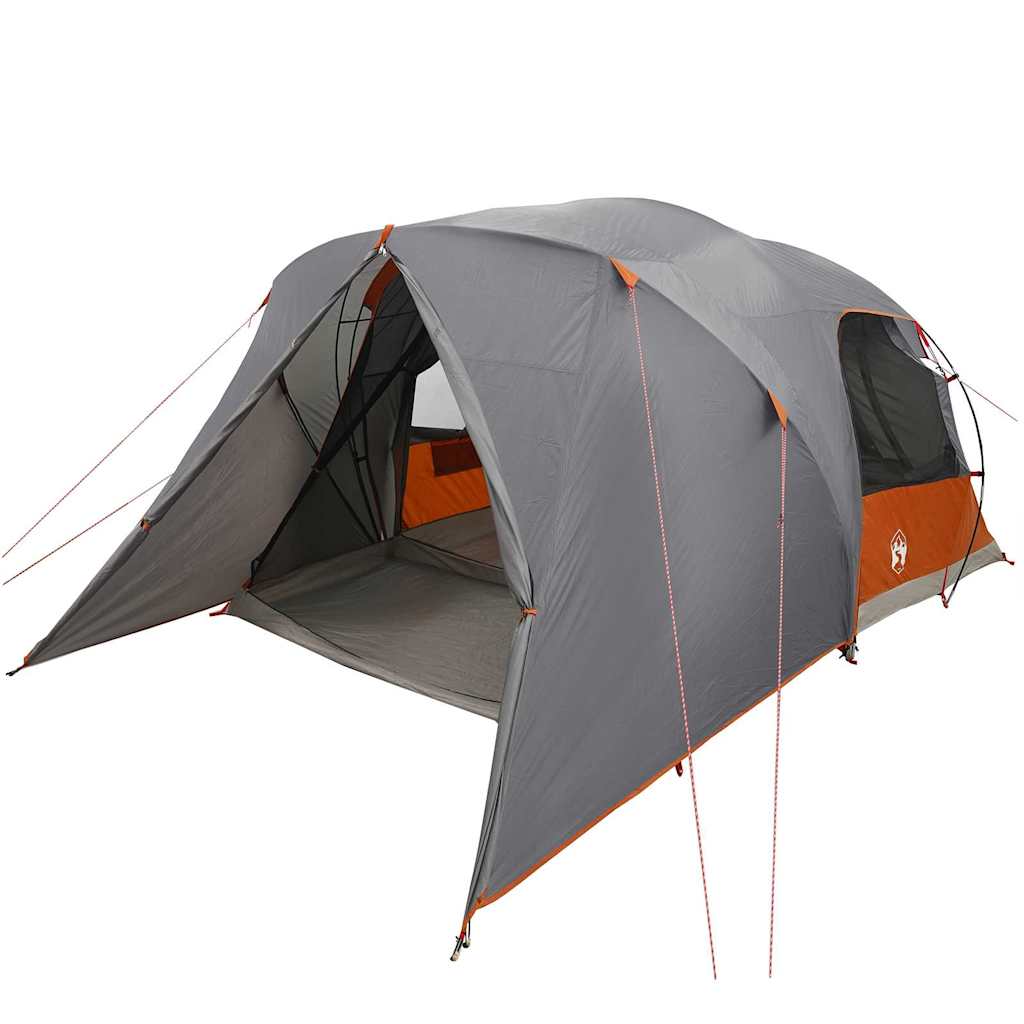 Šotor z dome s streho Siva in oranžna 455 x 252 x 178 cm - slika 2