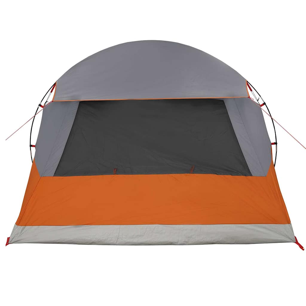 Šotor z dome s streho Siva in oranžna 455 x 252 x 178 cm - slika 6