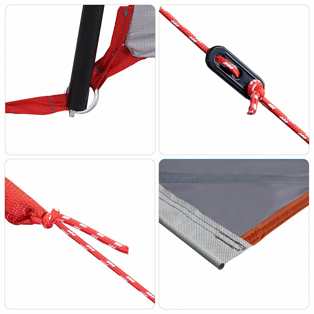 Kampirna šotora s streho Siva in oranžna 252 x 245 x 245 cm - slika 7