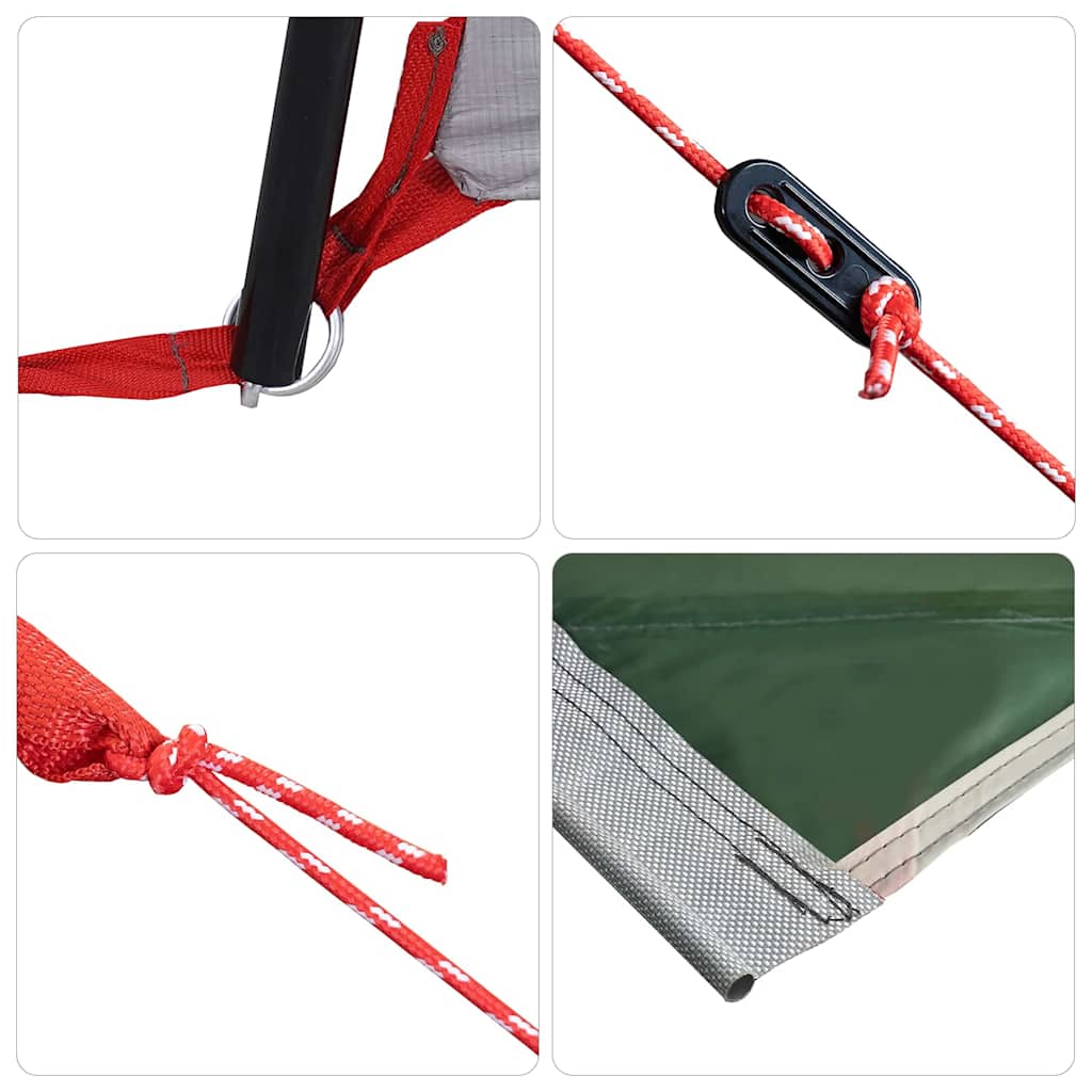 Kampirna šotora s streho Zelena 410 x 275 x 245 cm - slika 7