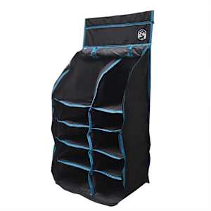 vidaXL Rippuv telgi korraldaja 10 taskut Must 40,5 x 25 x 80 cm oxford