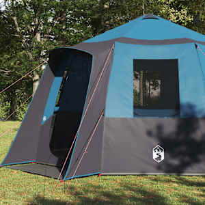 Stan pro 12 osob se střechou Modrý a šedý 405 x 405 x 273 cm - obrázek 3