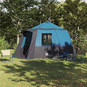 Stan pro 12 osob se střechou Modrý a šedý 405 x 405 x 273 cm - obrázek 1