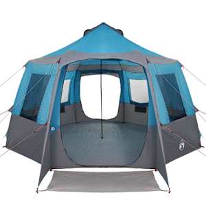 Stan pro 12 osob se střechou Modrý a šedý 405 x 405 x 273 cm - obrázek 5