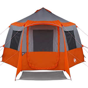Stan pro 12 osob se střechou Šedá a oranžová 405 x 405 x 273 cm - obrázek 7