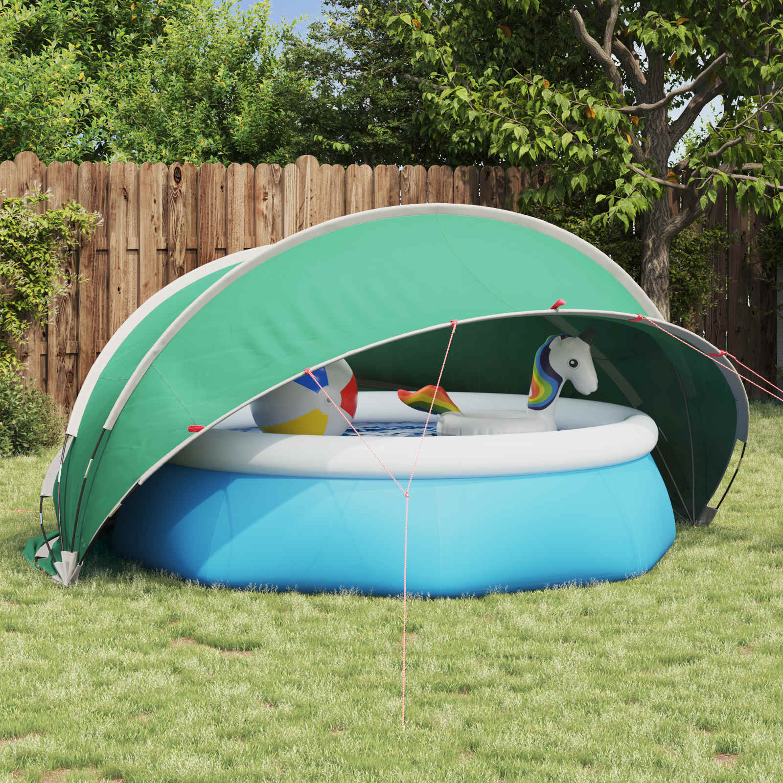vidaXL Pool-Dome Blau 336 x 322 x 160 cm