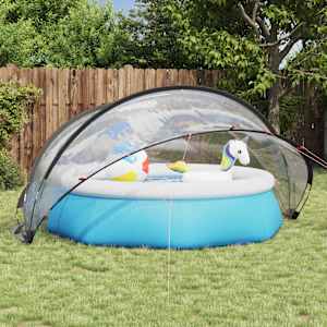 Paviljon za bazen Transparentno 336 x 322 x 160 cm PVC