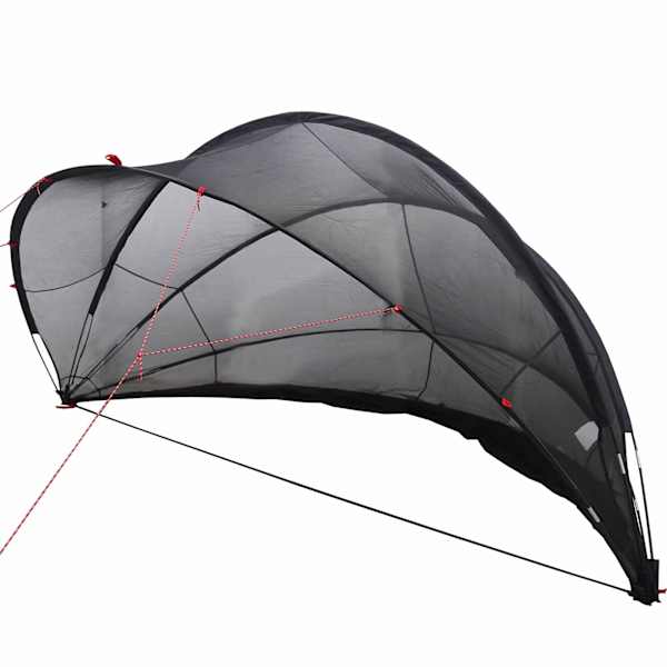 vidaXL Baseni kuppel 405 x 405 x 192 cm 185T pol&uuml;ester PU kattega Must